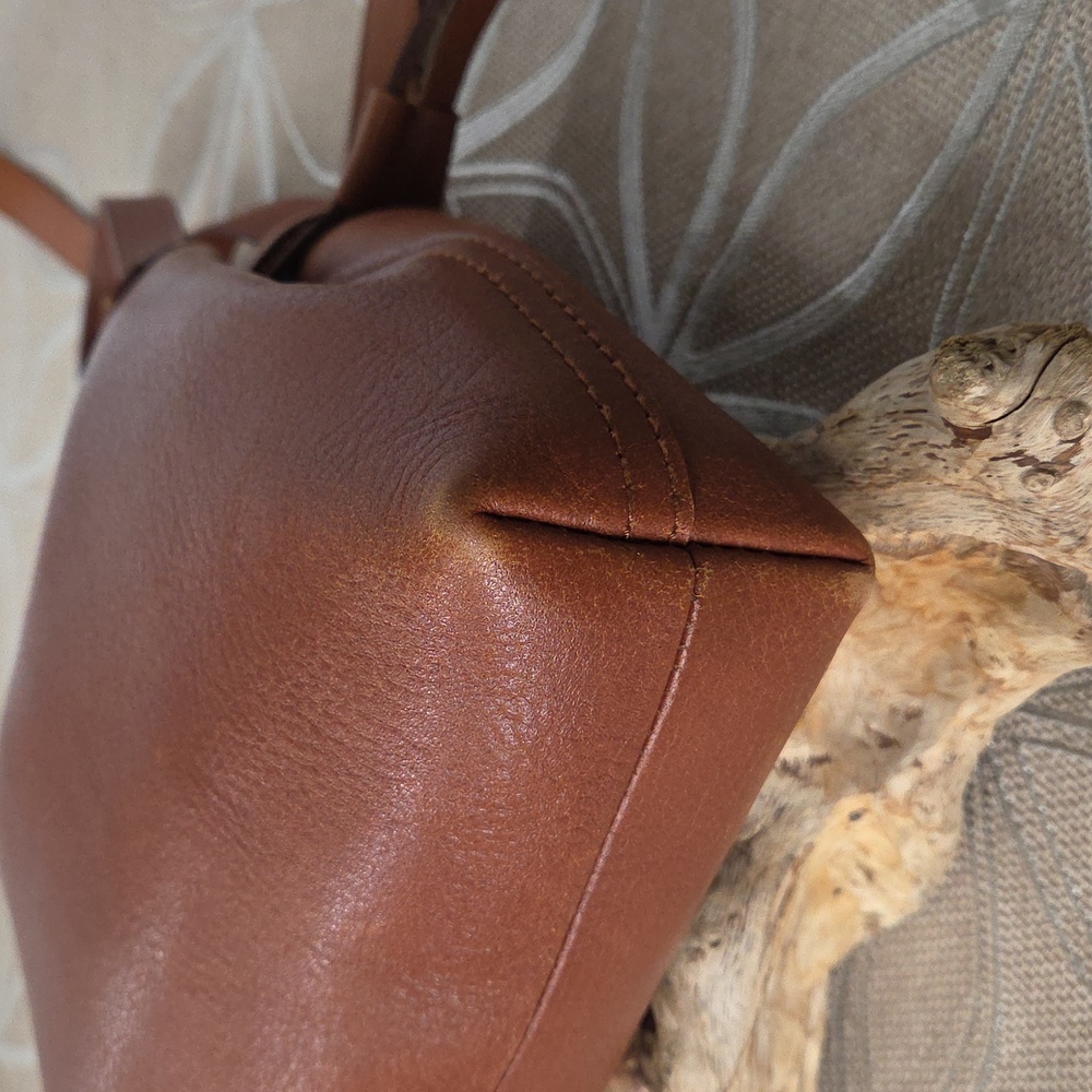 Madewell Brown Leather Bucket Bag - Picture 4 of 14